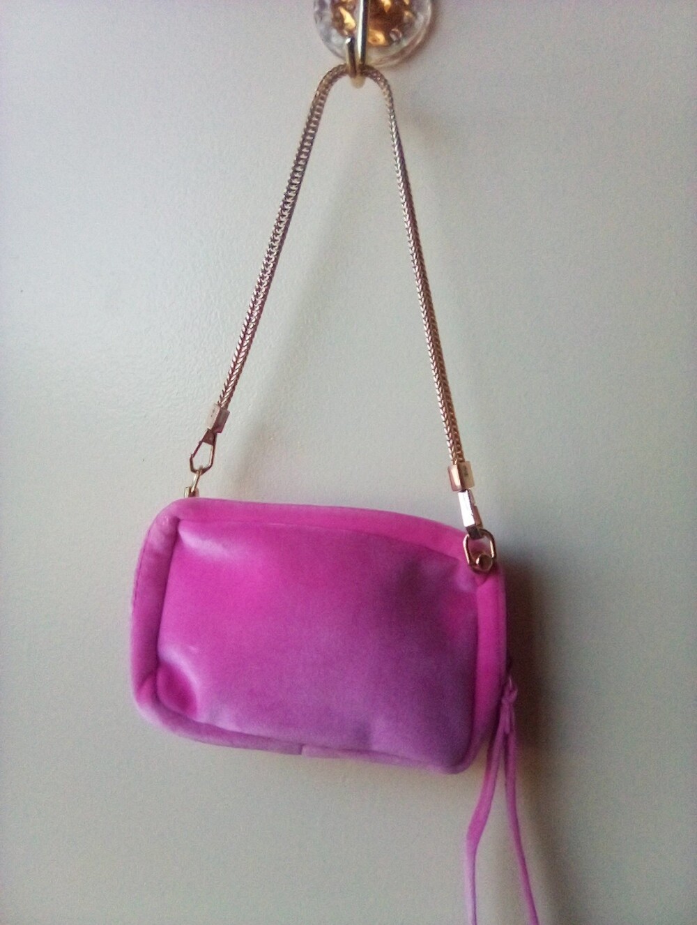 Valentino Pink Suede Monogram Shoulder Bag - Picture 9 of 11